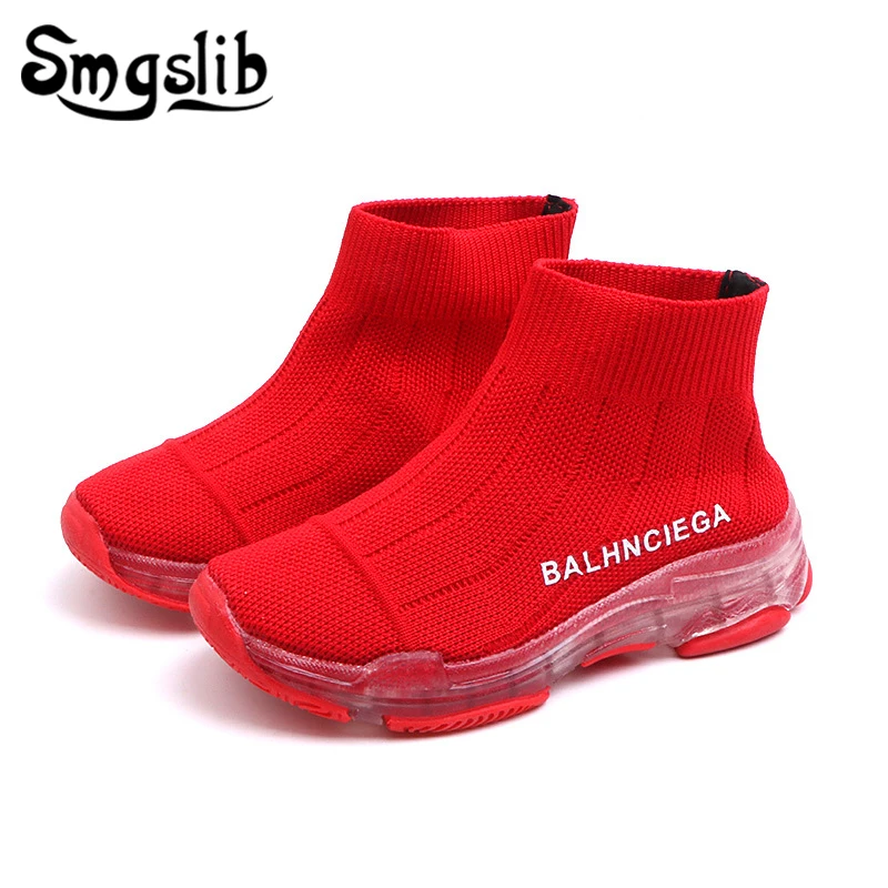 

Kids Sock Shoes Boys Loafer Children Sports Sneakers 2019 Fashion Spring Autumn Girls Running Shoes Toddler Baby Girl Shoes