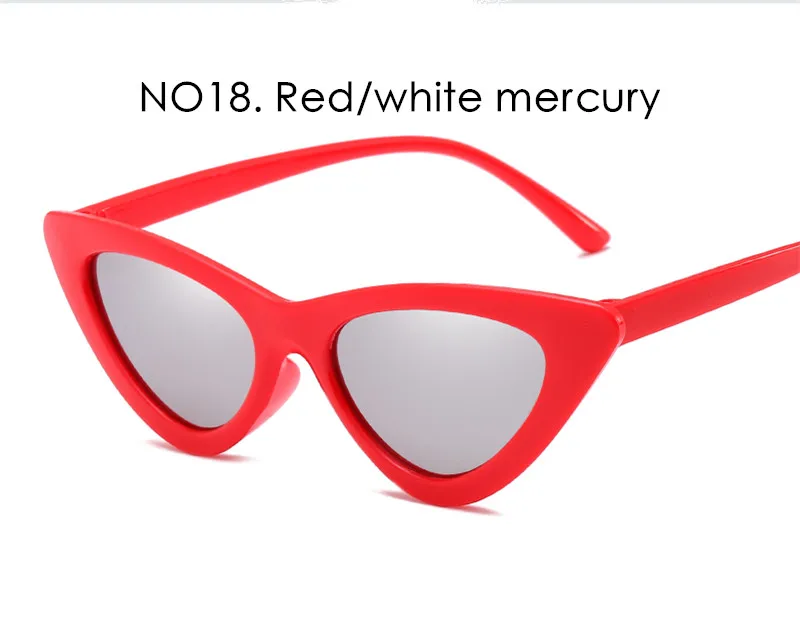 Брендовые дизайнерские новые европейские и американские Солнцезащитные очки кошачий глаз, женские солнцезащитные очки в ретро стиле, прозрачные цветные очки в коробке - Цвет линз: 18