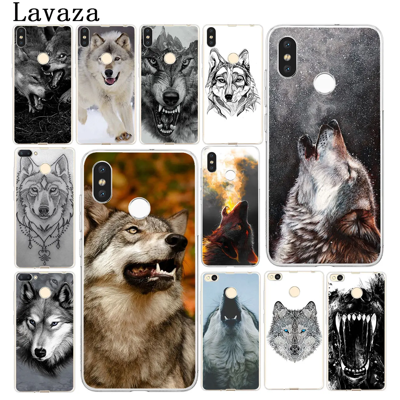 Жесткий чехол для телефона Lavaza Fierce Snow Wolf Xiaomi 9 9T A3 PRO CC9 CC9E 8 A2 Lite SE A1 pocophone f1 6 6X 5S 5X MAX