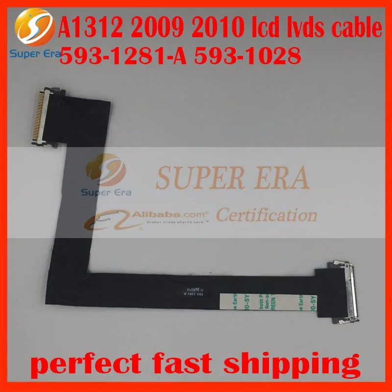 A1312 lcd lvds led screen display flex cable for imac 27'' A1312 2009 2010year 593-1281-A 593-1028 perfect testing A1312 lcd lvds led screen display flex cable for imac 27'' A1312 2009 2010year 593-1281-A 593-1028 perfect testing