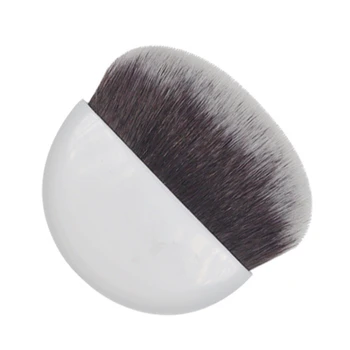

1pcs Single Makeup Brushes Luxury Silver Soft Nylon Hair Wide Short Plastic Handle Portable Blush Powder Makeup Maquiagem Q1