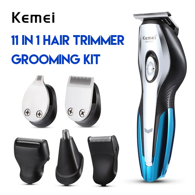 Продажа Kemei KM5031 11In1 профессиональный электрический машинка для стрижки волос триммер для стрижки волос стрижка бритвы борода бритва Инструменты дл...