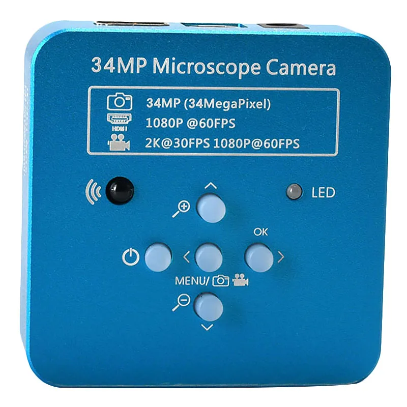

34Mp 2K 1080P 60Fps Hdmi Usb Industrial Electronic Digital Video Soldering Microscope Camera Magnifier For Phone Pcbtht Repari