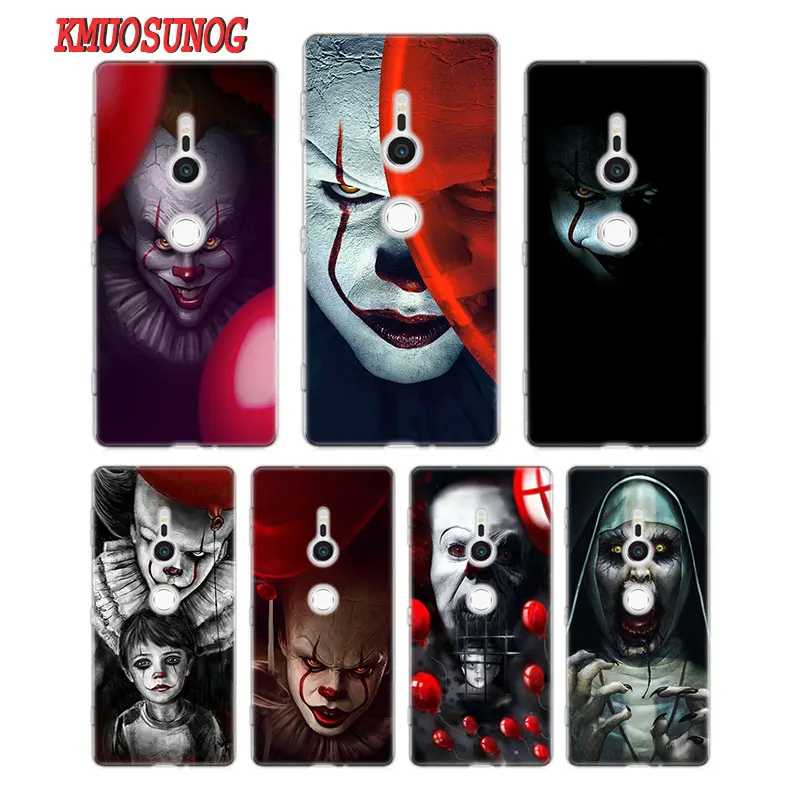 

Transparent Soft Silicone Phone Case Pennywise Clown Horror for Sony Xperia M5 E5 Z5 XA1 XA2 XZ1 XZ2 Compact