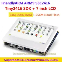 FriendlyARM ARM9 TINY2416 + 7 inch touch screen , 64M Ram 256M Nand Flash, S3C2416 Development Board  ARM kit , Linux Wince6