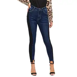 Новые женские летние модные эластичные с низкой талией сексуальные тонкие однотонные узкие джинсы Элегантные повседневные винтажные