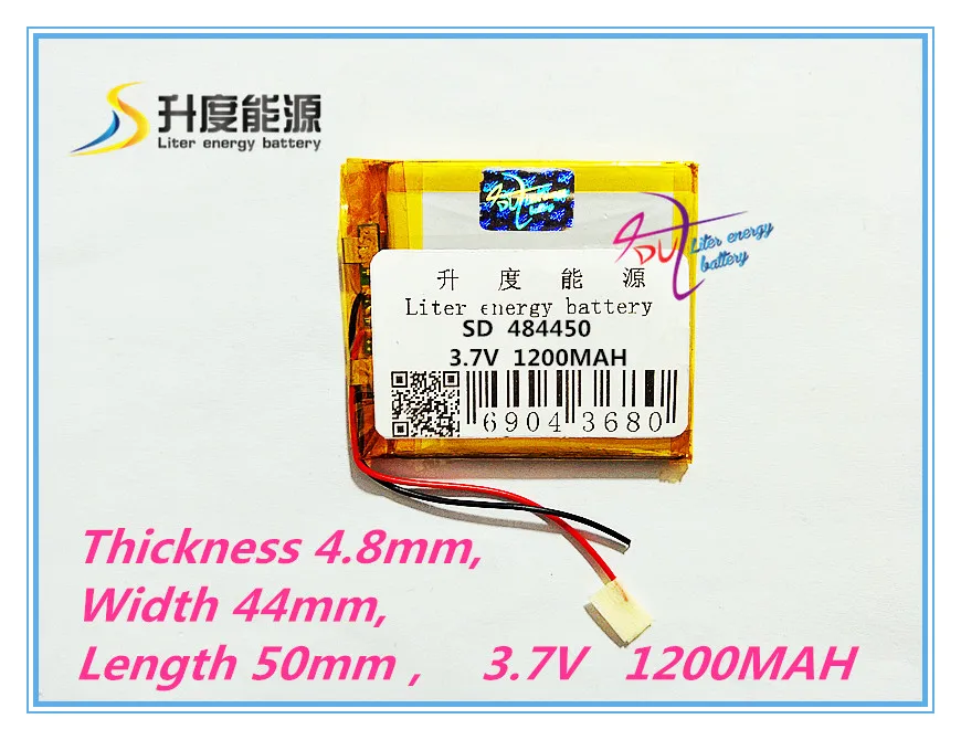 484450 3,7 V 1200mAh 504550 универсальный литий-ионный аккумулятор для планшетных ПК 7 дюймов 8 дюймов 9 дюймов Mp3 MP4 DVD Мобильный bluetooth