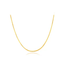 Pure 999 24K Yellow Gold Necklace / Snake Shape Link Chain Necklace / 6.3