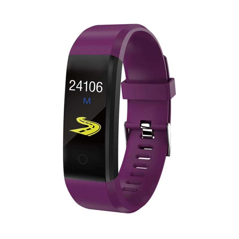 Фитнес-трекер Smartband браслет для спорта и здоровья пульсометр кровяное давление умный Браслет - Цвет: Purple