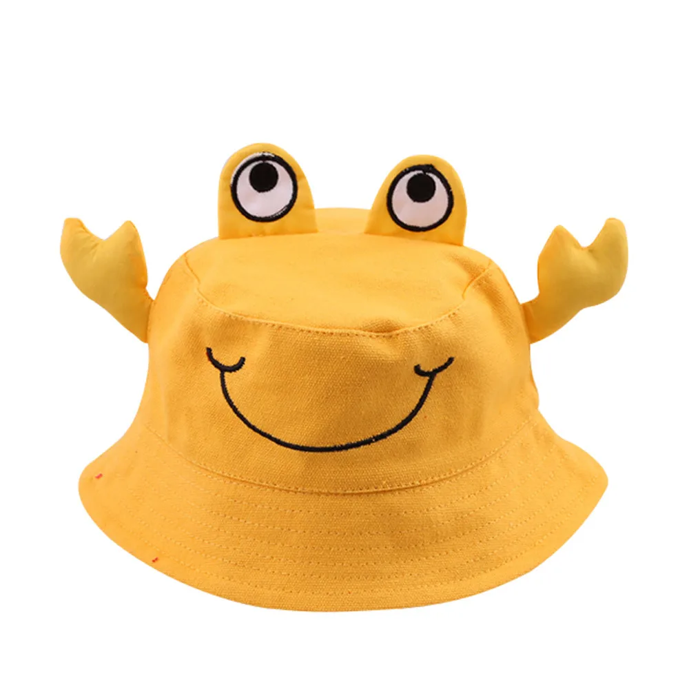 MUQGEW/ Новое поступление, Детская кепка для маленьких мальчиков и девочек с мультяшным животным, солнцезащитная Кепка, детская шапка в рыбацком стиле, солнцезащитная Кепка - Цвет: Цвет: желтый