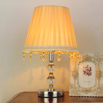

European style table lights for study bedroom bedside lamp crystal fashion decorative lighting table lamp