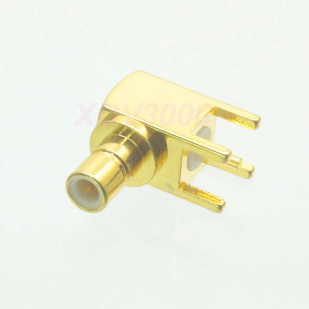 1pce Connector SMB male plug pin right angle solder PCB mount RF ...