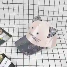 MYZOPER Новая модная Золотая брошь с кошачьими ушками инкрустация бейсболка с блестками регулируемая Женская шапка для взрослых