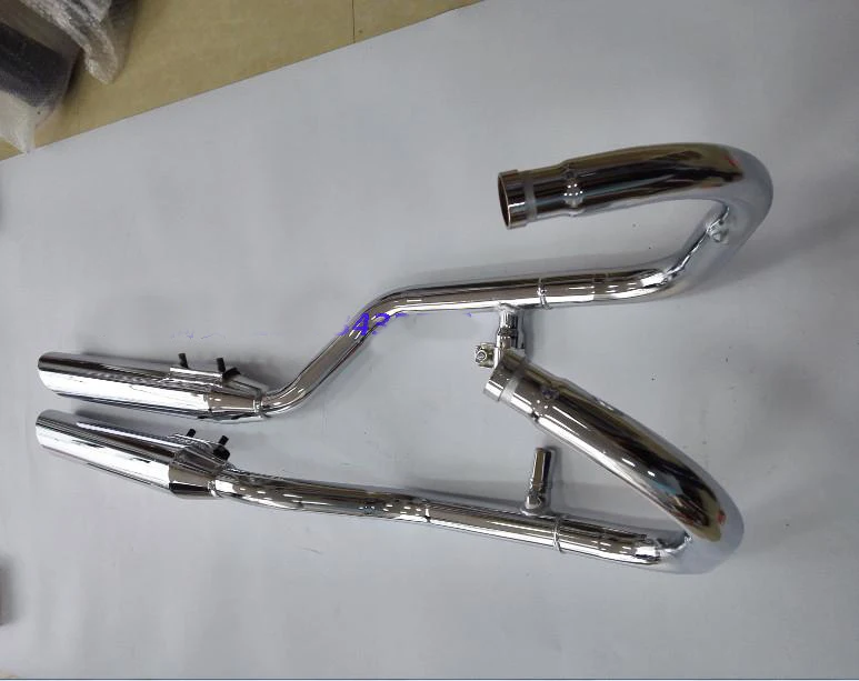Qianjiang QJ250 3 CA250 Two Double Pipes Motorcycle Exhaust Muffler