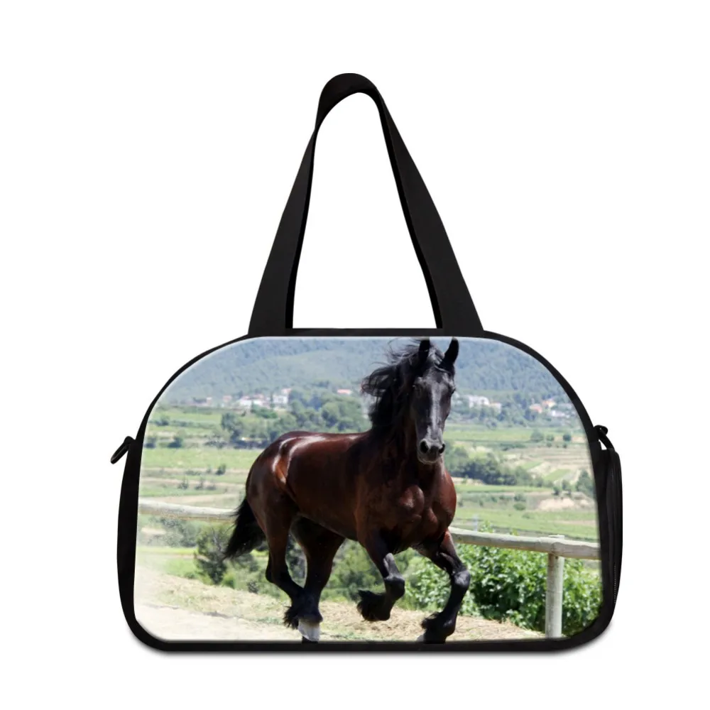 Dispalang с принтом лошади путешествие на выходные сумка для женщин животное дорожная сумка для студентов колледжа багажные сумки для мальчиков вещевой мешок
