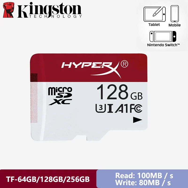 Оригинальная игровая Карта памяти kingston HyperX HXSDC, новая карта Micro SD, 64 ГБ, 128 ГБ, 256 ГБ, класс 10, SD, Мини карта для телефона и игровой машины