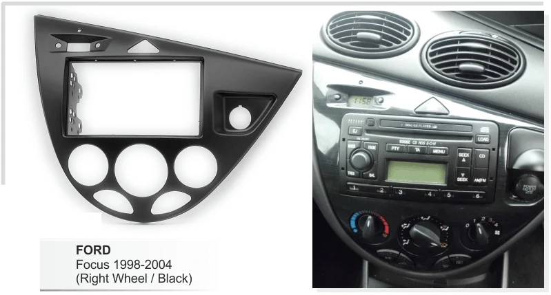 Двойной Din Автомобиль фриз для Ford для фокусировки MK1/Fiesta RHD стерео Панель крепление на приборную панель отделка комплект Уход за кожей лица плиты рамка лицевой переходник крышка