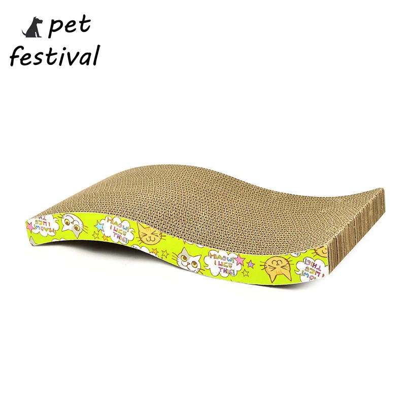 

Pet Festival Corrugated Paper Cats Scratch Board Grinding Nails Interactive Protecting Furniture Cat Toy Large Size Cat Scratche