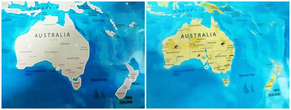 Scratch Map Austraalia