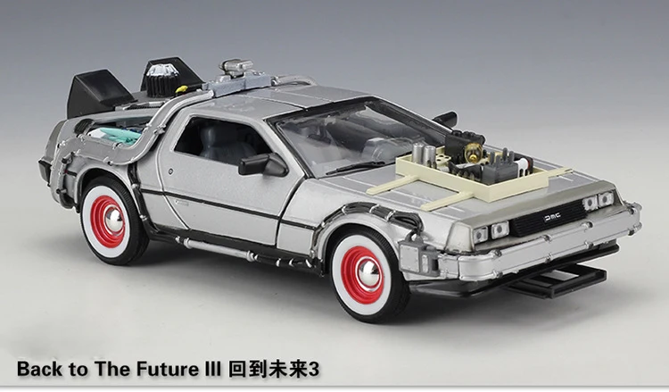 Welly 1:24 liga clássico diecast carro delorean