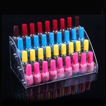 

New 4Tiers Nail Polish Shelf Acrylic Makeup Organizer Clear Cosmetic Storage Varnish Display Stand Rack Holder Women Makeup Case