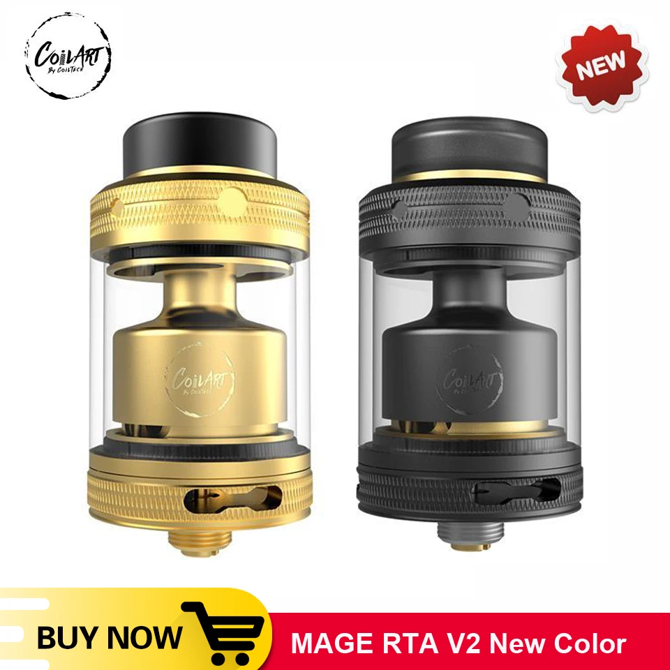 

Original CoilArt MAGE RTA V2 3.5ml 24mm diameter top filling Atomizer Tank electronic cigarette vape tank for smok mod