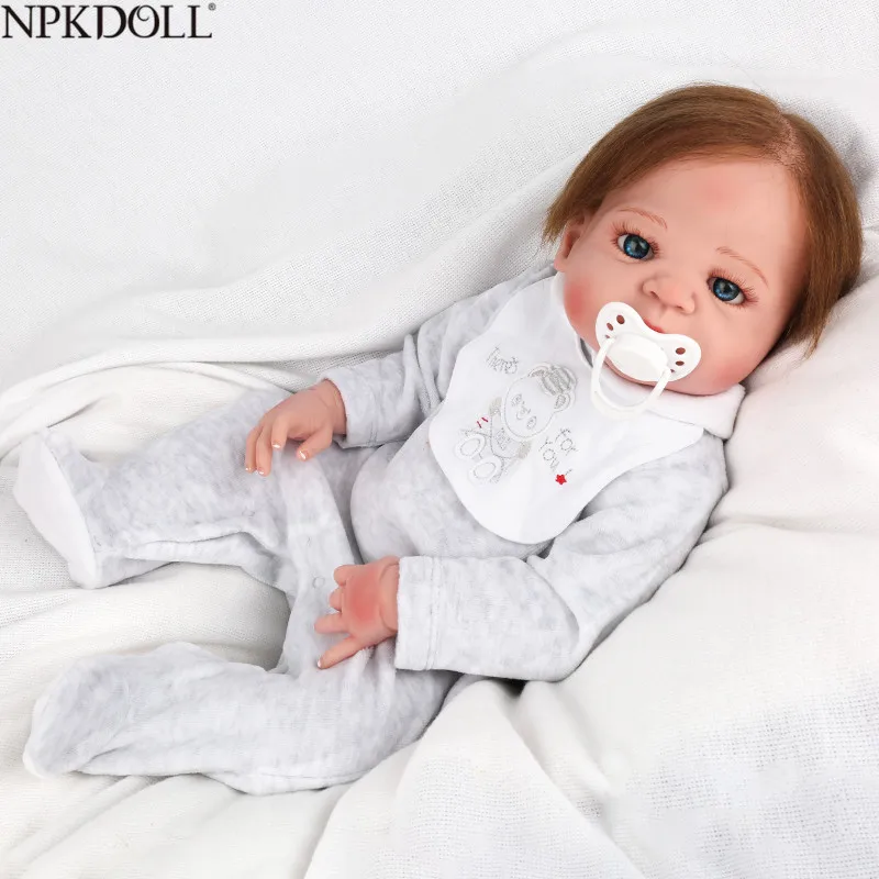 

NPKDOLL Full Vinyl Body Silicone Reborn Baby Dolls 55cm Soft Lifelike Bebe Babies Kids Christmas Gift Toys For Girls Brinquedos