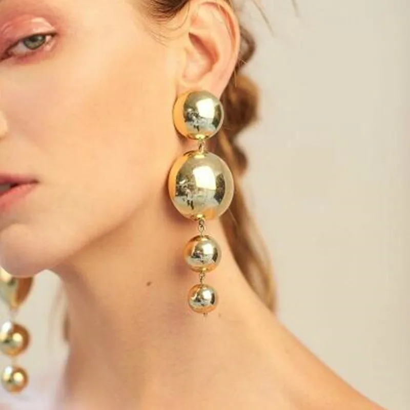 

fashion popular round ball earrings for European and American Minimalist Women Earrings Jewelry Accessories wholesale
