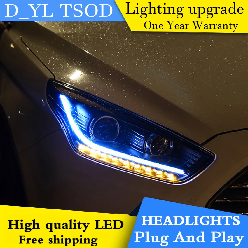 Car Styling Headlights for Ford Escort 2015 LED Headlight for Escort
