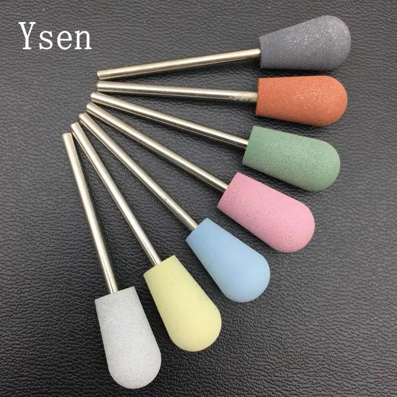 

10Pc/Set 10*17mm Rubber Silicon Nail Drills Big Head Bit Nail Buffer Mills for Manicure Pedicure Cuticle Clean Tools