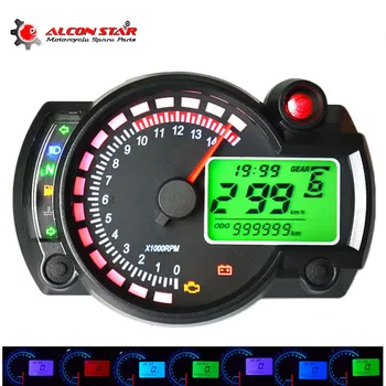 

Alconstar- Adjustable Motorcycle digital speedometer KOSO LCD digital Odometer 299 MPH/KPH Universal for motorcycle easy install