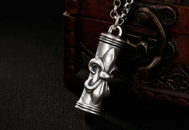 

Sterling S990 990 silver Pendant openable charm gothic ethnic vintage necklace