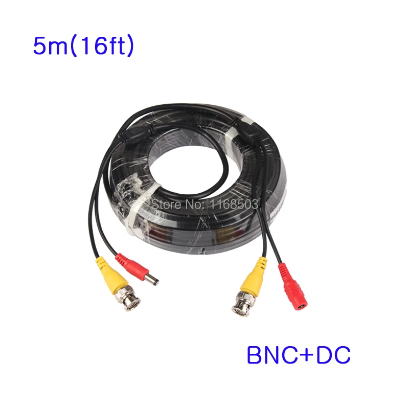 5 м Кабель BNC Видео Выход видеонаблюдения кабель BNC DC штекер кабеля для видеонаблюдения Камера Системы скрытого видеонаблюдения