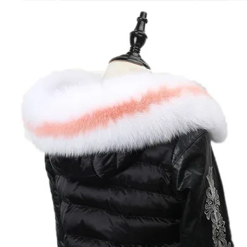 

Womens Scarfs Fashion Coat Sweater Scarves Collar Luxury Fox Fur Neck Cap Winter 100% Real Natural Fur Collar L48