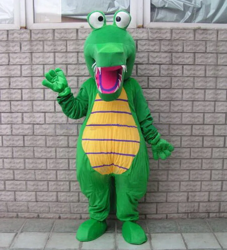 Top quality Make EVA Helmet Green crocodile Mascot Costumes Cartoon Apparel Birthday party Masquerade | Тематическая одежда и