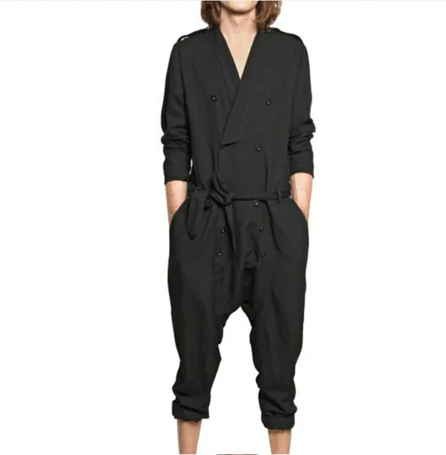 Cheap 2015 Newest Fashion Male Jumpsuit Cool Men's Pants Siamese Trousers Harem Loose Design Jumpsuit Plus Size S M L XL XXL