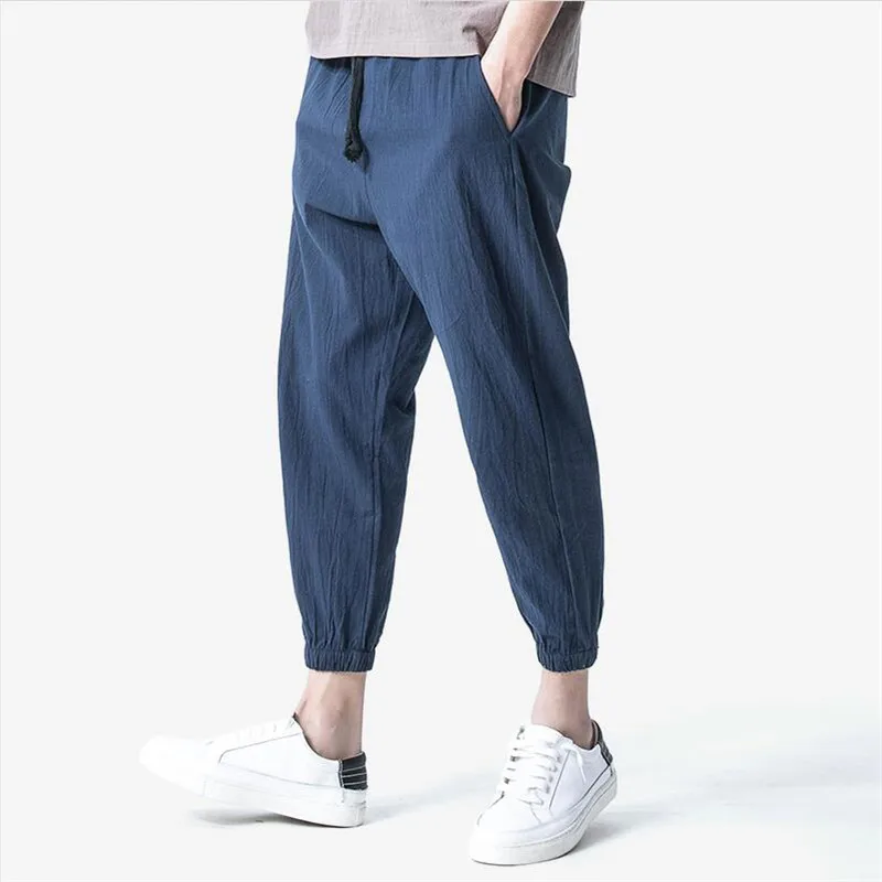 Aliexpress.com : Buy Mens Casual Pants Summer Japanese Vintage Cotton ...