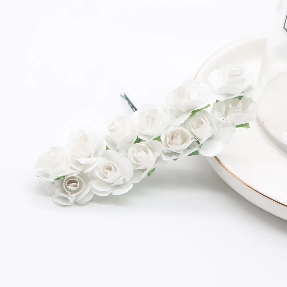 144 шт 1,5 см мини-розовый цветок, декоративные искусственные цветы для скрапбукинга, украшения для дома, свадьбы, дня рождения, вечеринки, Q