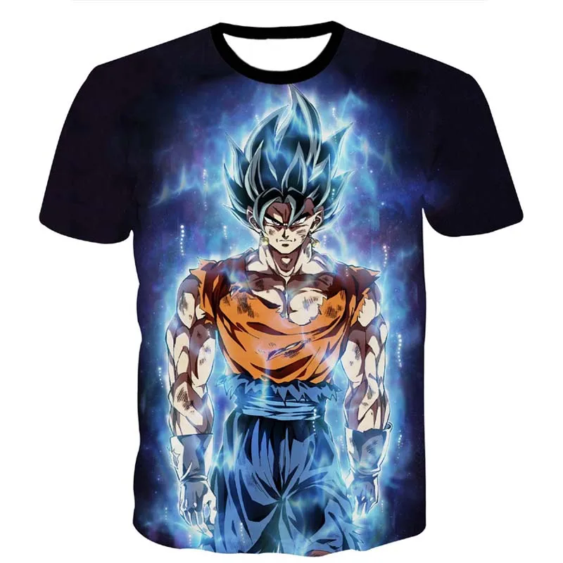 Dragon Ball Z Футболка мужская летняя 3D печать Супер Saiyan Son Goku God Black Zamasu Vegeta Драконий жемчуг футболки повседневные топы футболки