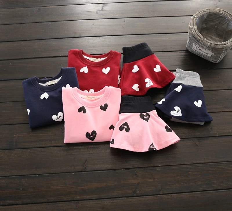 Bibihou Toddler Girl Clothing Sets 2017 Autumn Winter Girls Clothes Set Christmas T-shirt + Pant Kids Girl Sport Suit Children
