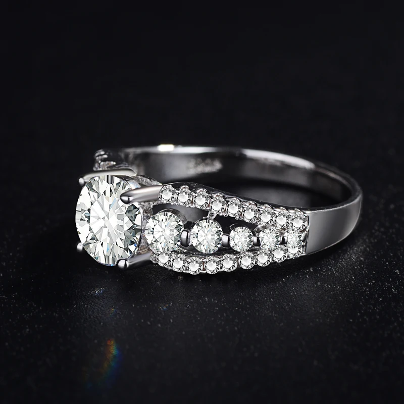 Модное простое обручальное кольцо, Инкрустированный белый цирконий, элегантное, шикарное, серебряное, Женское кольцо, для невесты, для свадьбы, для вечеринки, ювелирное изделие, Anillos