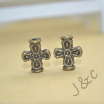 

70 pcs Vintage Charms Cross beads Pendant Antique bronze Alloy Fit Bracelet Necklace DIY Metal Jewelry Findings #Z1401745