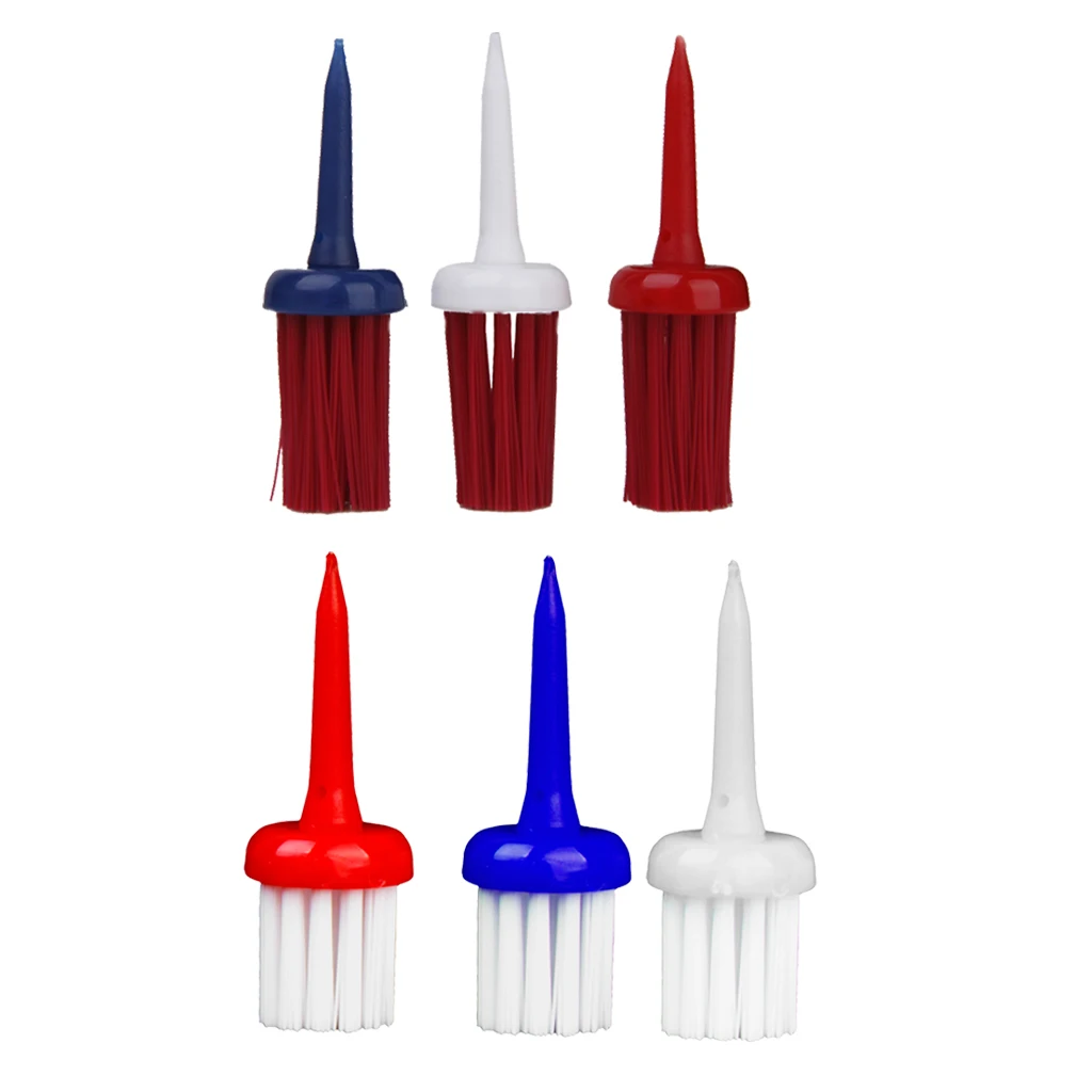 2 Packs Of 3 Durable Golf Tees Brush Driver 52/62mm Golfer Club Accessory