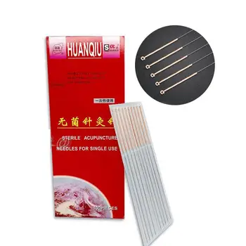 

100pcs/box 018x10 Hwato Copper handle Acupuncture Needle Disposable face beauty 10pcs needles packing together free shipping