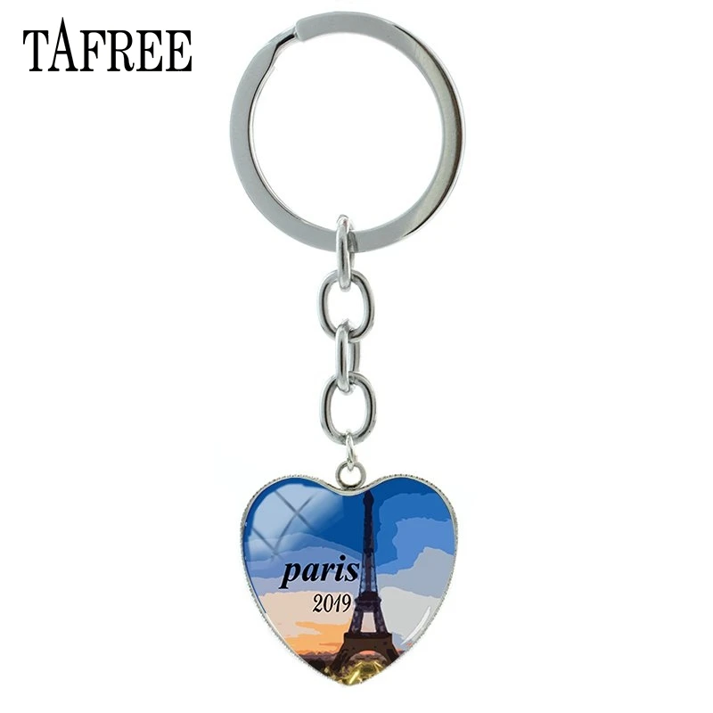 TAFREE бренд Париж Эйфелева башня искусство ручной работы серебряный цвет брелок