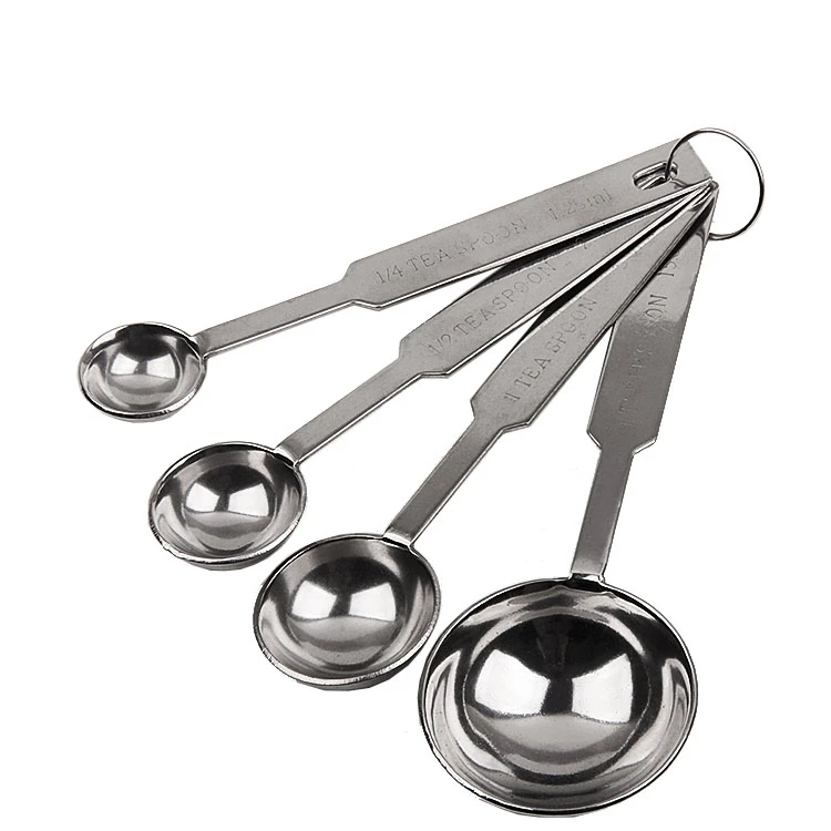

4pcs Stainless Steel tea and table Measuring Spoon Set in kitchen Cooking tools and baking Tools