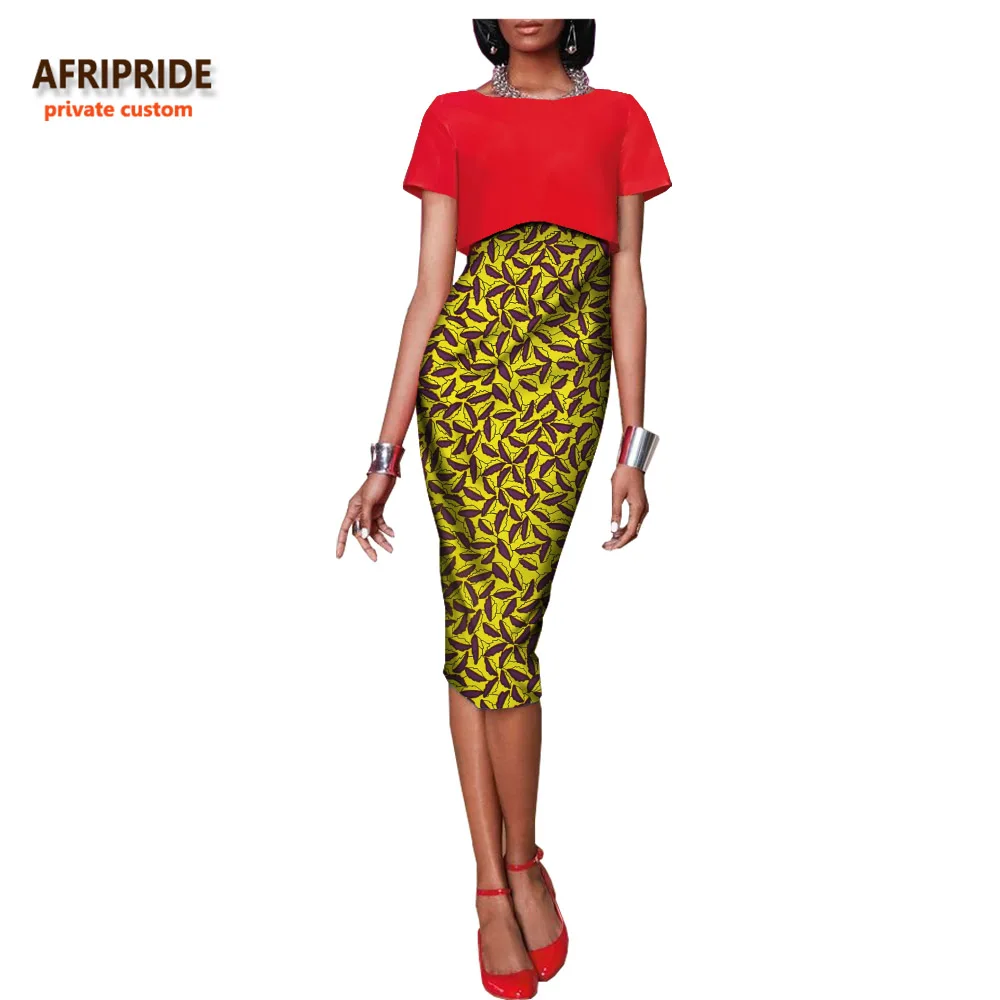 Женский Повседневный костюм AFRIPRIDE короткий топ с коротким рукавом + облегающее