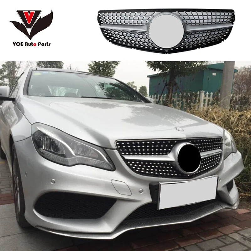  2014 2015 2016 W207 Diamond Style Front Racing Grill Grille for Mercedes-Benz E-class W207 Coupe 2-