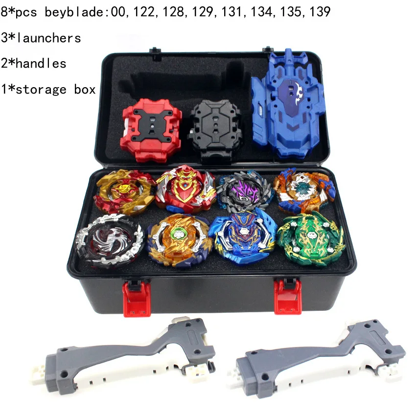 New Beyblade Burst Bey Blade Toy Metal Funsion Bayblade Set Storage Box With Handle Launcher Plastic Box Toys For Children AAA