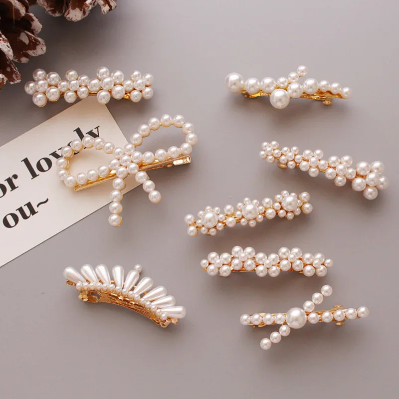 

Fashion Imitiation Flower Hair Clips for Women Hair Accessories Hollow Bowknot Hairpins Korea Hair Jewelry